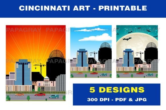Download Cincinnati Skyline Printable Artwork - Printable art Collection