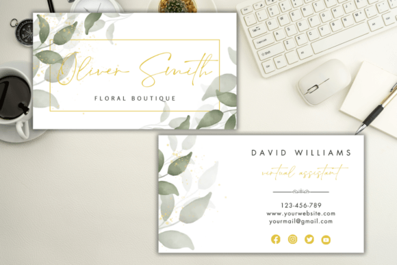 Download Greenery Business Cards Template - Business cards Collection