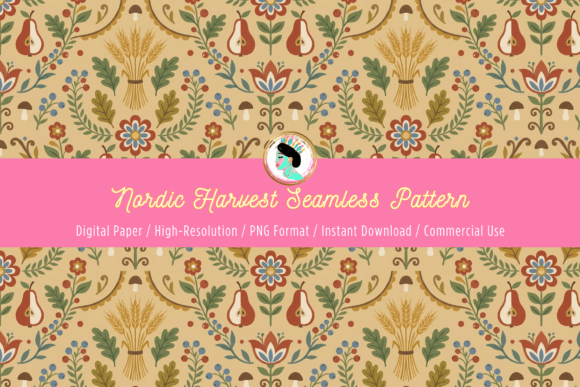 Download Nordic Harvest Seamless Pattern - Seamless Collection