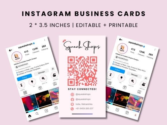 Download Instagram Business Cards Template - Business cards Collection