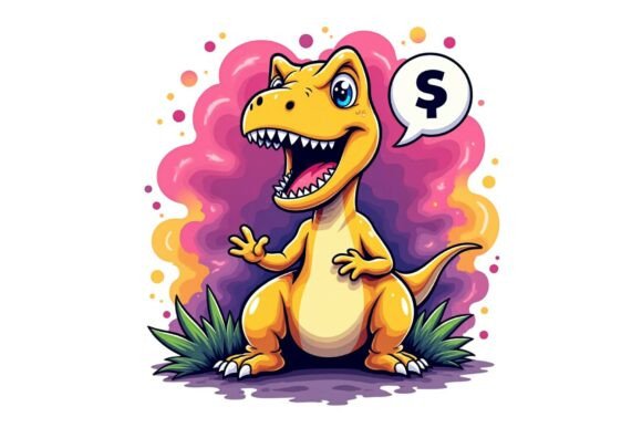 Download Retro Wacky Dinosaur Printable Artwork - Printable art Collection