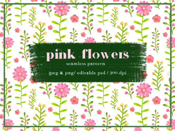 Download Pink Flowers Seamless Pattern - Premium Resources