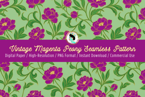 Download Vintage Peony Floral Seamless Pattern - Seamless Collection