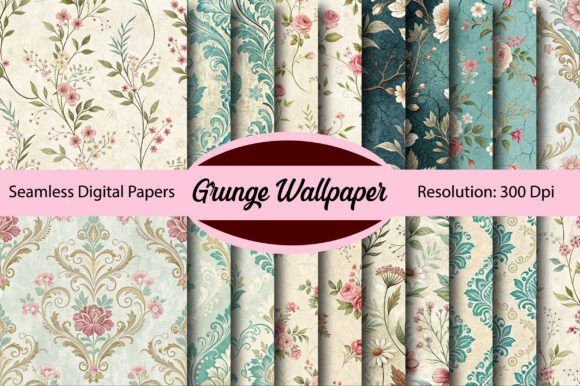 Download Grunge Wallpaper Seamless Digital Paper - Seamless Collection