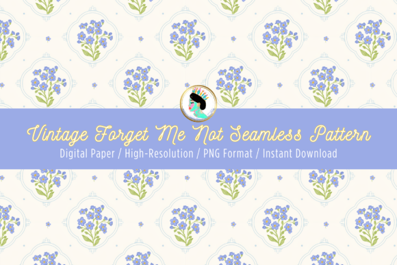 Download Forget Me Not Flower Seamless Pattern - Seamless Collection