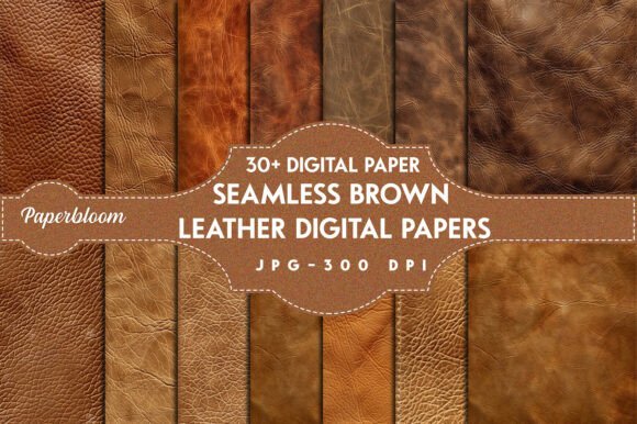 Download 30+Seamless Brown Leather Digital Papers - Seamless Collection