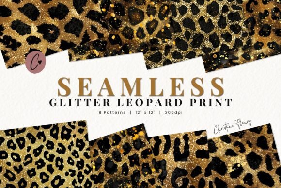 Download Seamless Glitter Leopard Print Pattern - Seamless Collection