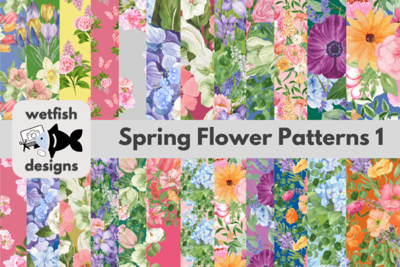 Download Spring Seamless Flower Patterns 1 - Seamless Collection