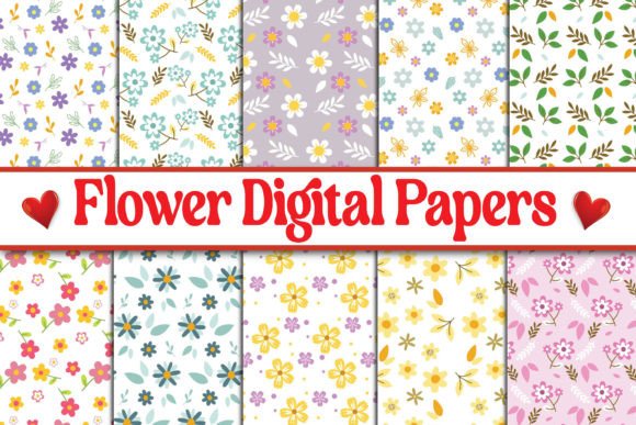 Download Digital Floral Papers, Seamless Patterns - Seamless Collection