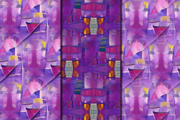 Download Retro Shape Purple Color Digital Paper - Retro shape Collection