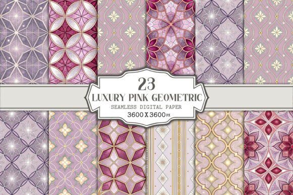 Download Luxury Pink Geometric Seamless Pattern - Seamless Collection