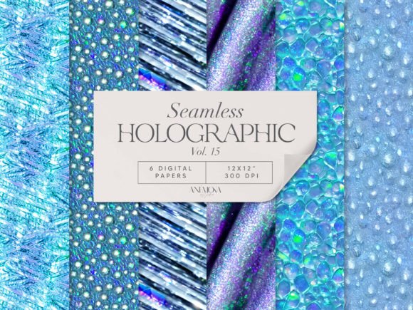 Download Blue Holographic Digital Paper Seamless - Seamless Collection