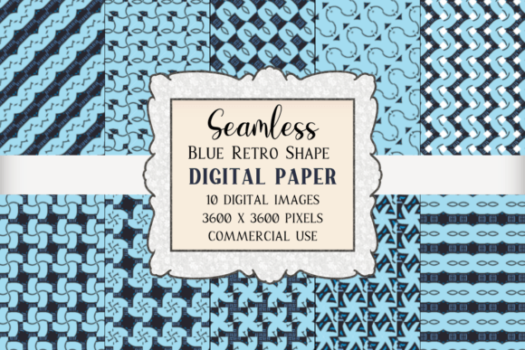 Download Blue Retro Shape - Retro shape Collection