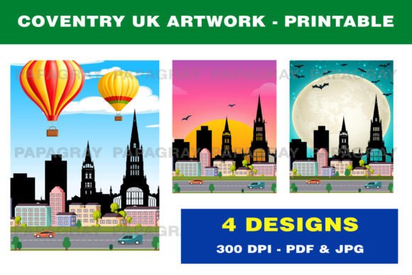 Download Coventry UK Skyline Printable Artwork - Printable art Collection
