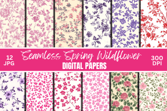 Download Seamless Wildflower Pattern Bundle - Seamless Collection
