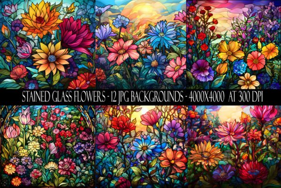Download Stained Glass Flower Backgrounds - Flower backgrounds Collection