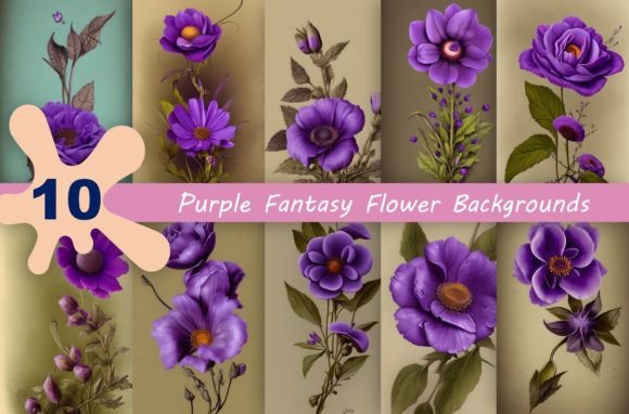 Download Purple Fantasy Flower Backgrounds - Flower backgrounds Collection